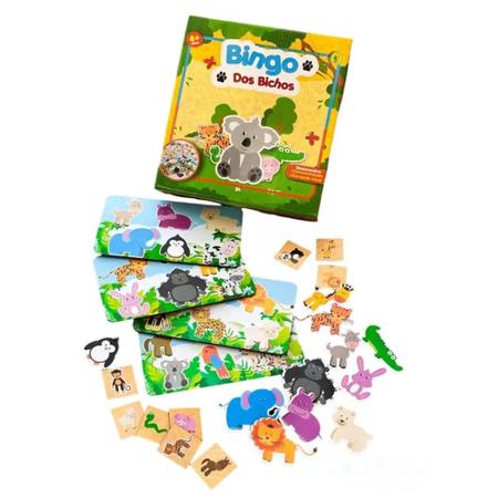 Bingo dos bichos 52 peças jogo educativo - BATE BUMBO - Jogos Educativos -  Magazine Luiza