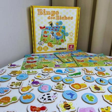 Jogo Infantil Bingo Do Varalzinho 61 Peças Brinquedo Madeira, como jogar bingo  infantil online 