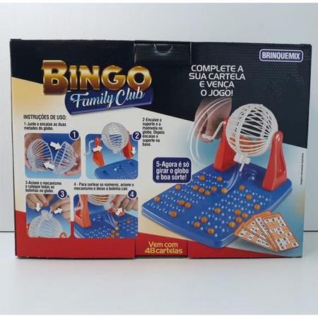 Jogo de Bingo com 48 Cartelas 1 Globo Giratório 90 Bolinhas - Toia - Jogo  Bingo Infantil - Magazine Luiza