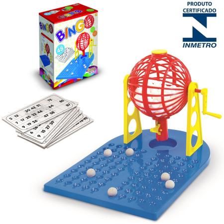 Jogo de Bingo com 48 Cartelas 1 Globo Giratório 90 Bolinhas - Toia - Jogo  Bingo Infantil - Magazine Luiza