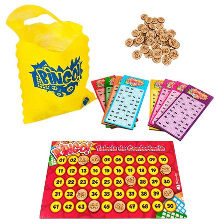 Bingo Jogo Cartelas Em Madeira Infantil Brinquedo Completo - Maninho - Jogo  Bingo Infantil - Magazine Luiza