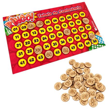 Bingo De Madeira Brinquedo Infantil Para Família 48 Cartelas - Shop Macrozao