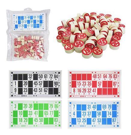Imagem de Bingo Jogo Divertido com 48 Cartelas + 90 Números de Madeira