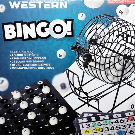 Imagem de Bingo Profissional Completo Grande Metal 75 Bolinhas com Cartelas