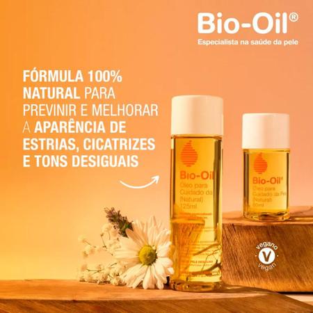 Bio Oil Natural Óleo Corporal Cicatrizante 125ml - Bio-oil Imagem de Bio Oil Natural Óleo Corporal Cicatrizante 125ml