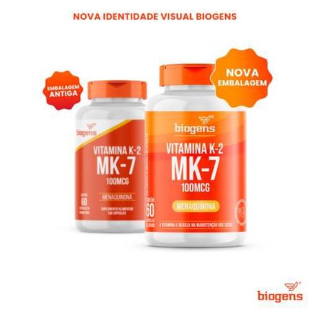 Biogens kit 3x vitamina k2 mk-7, 60 cápsulas, 100mcg, mk7 Imagem de Biogens kit 3x vitamina k2 mk-7, 60 cápsulas, 100mcg, mk7