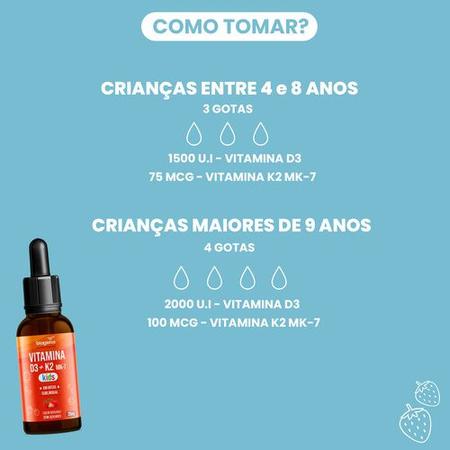 Imagem de Biogens vitamina d3+k2 mk7 kids frutas vermelhas 20ml