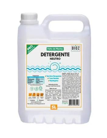 Imagem de Bioz Green Detergente 5L Natural Biodegradável Alto Poder de Limpeza Deixa as Mãos Suaves e Macias