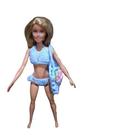 Roupa para Boneca Barbie Biquíni em Crochê
