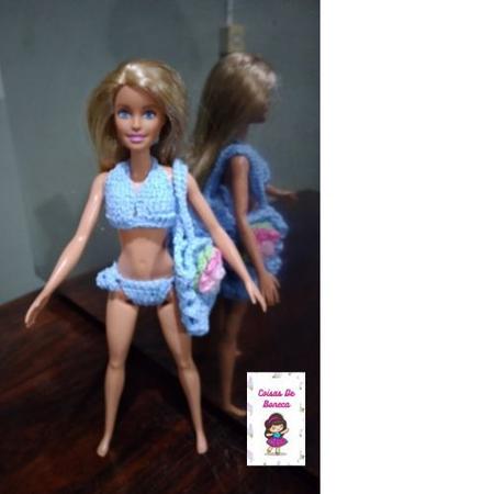 Roupa para Boneca Barbie Biquíni em Crochê