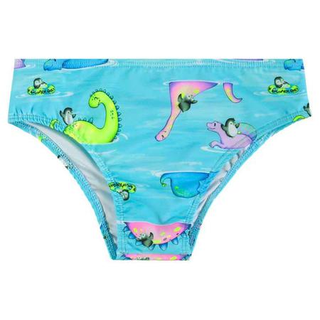 Imagem de Biquíni Cropped Infantil com Proteção UV Azul Dinossauro Quimby