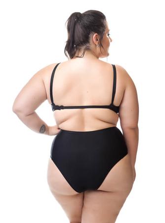 Imagem de Biquíni Plus Size Com Bojo, Sunquíni, Preto, Estampa Digital - Acqua Rosa