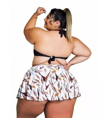 Biquíni com saia on sale embutida plus size