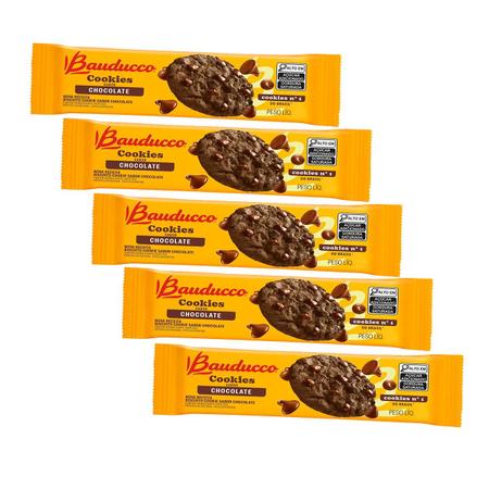 Imagem de Biscoito Cookies De Chocolate Bauducco Kit 10