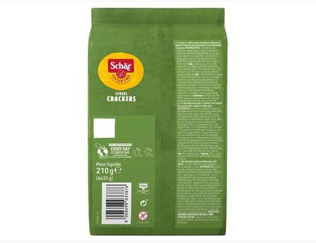Biscoito Crackers Multigrãos sem Glúten e Lactose Schar 210g Imagem de Biscoito Crackers Multigrãos sem Glúten e Lactose Schar 210g