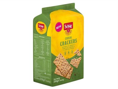 Biscoito Crackers Multigrãos sem Glúten e Lactose Schar 210g Imagem de Biscoito Crackers Multigrãos sem Glúten e Lactose Schar 210g