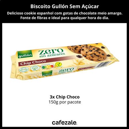 Imagem de Biscoito Gullón Sem Açúcar, Chip Choco, 3 Pacotes