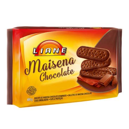 Biscoito Sem Lactose Maizena Chocolate Mini Liane contendo 3