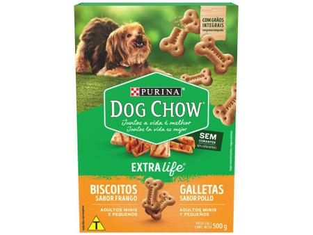 Imagem de Biscoito para Cachorro Integral Adulto Dog Chow - ExtraLife Frango 500g