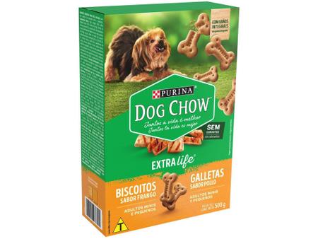 Imagem de Biscoito para Cachorro Integral Adulto Dog Chow - ExtraLife Frango 500g