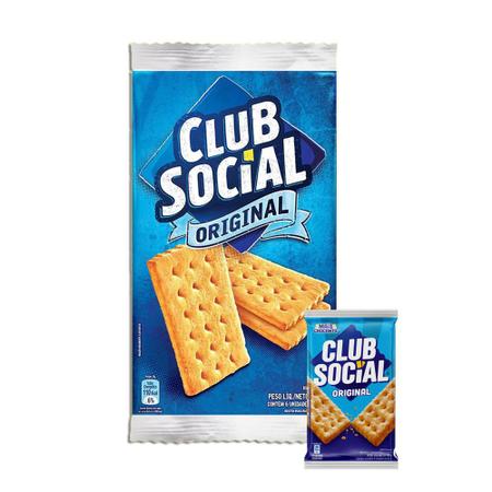 Imagem de Biscoito Salgado Club Social Pacote Com 6 Unidades Kit 10