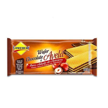 Imagem de Biscoito Wafer Chocolate e Avelã Zero Lactose, Zero Açúcar Lowçucar 115g