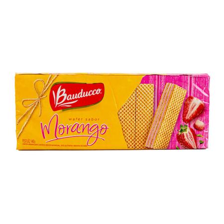 Imagem de Biscoito Wafer Morango BAUDUCCO 140g