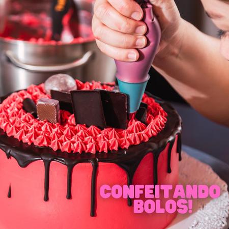 Seringa decoradora com jogo de bicos para confeitar bolos - DASSHAUS Bico  De Confeitar Cozinha Confeitaria Bico - Bicos de Confeitar - Magazine Luiza