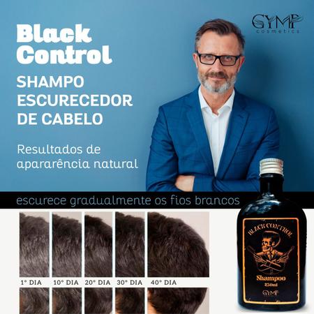 Imagem de Black Control Shampoo Tonalizante Gradual Cabelo e Barba 230ml Gymp Cosméticos