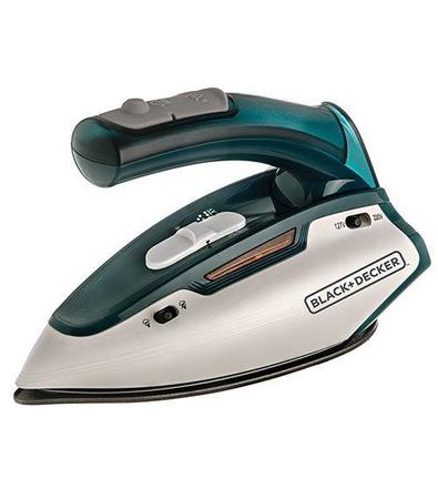 Imagem de BLACK+DECKER Ferro de Viagem Portátil Bivolt Verde e Branco 127V 777