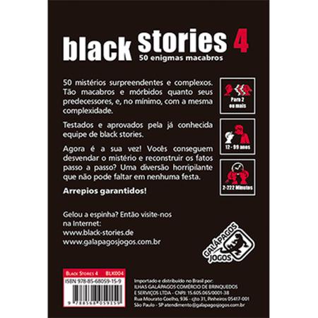 Black Stories 2 - Jogo de Cartas, Galápagos - GALAPAGOS - Jogos Adultos -  Magazine Luiza