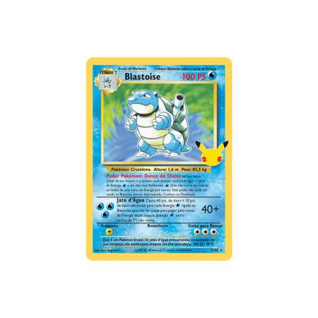 Blastoise Foil Celebrações Pokémon Carta Em Português 2/102, Magalu  Empresas