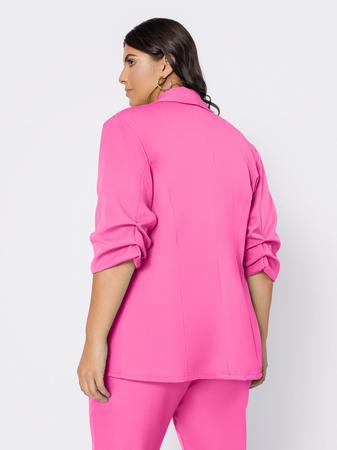 Imagem de Blazer Estiloso Plus Size Alfaiataria Com Detalhe na Manga