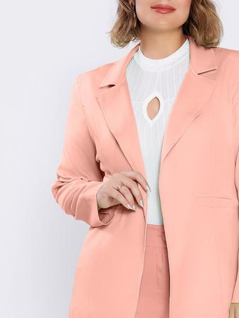 Imagem de Blazer Longo Moderno Acinturado Curve Feminino Estiloso