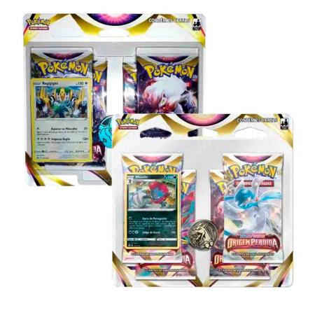 Blister(pacote)Quadruplo Pokemon Origem Perdida 25 Cartas (ALEATÓRIO) -  Copag - Deck de Cartas - Magazine Luiza