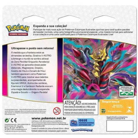 Blister Quádruplo Pokémon Espada Escudo Origem Perdida 25 Un - Copag - Deck  de Cartas - Magazine Luiza