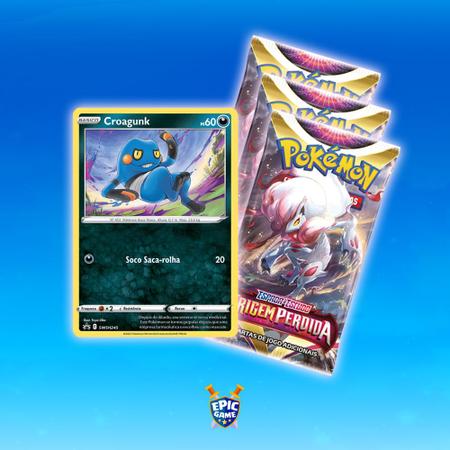 Blister Triplo Cartas Pokémon Origem Perdida Croagunk Copag - Deck