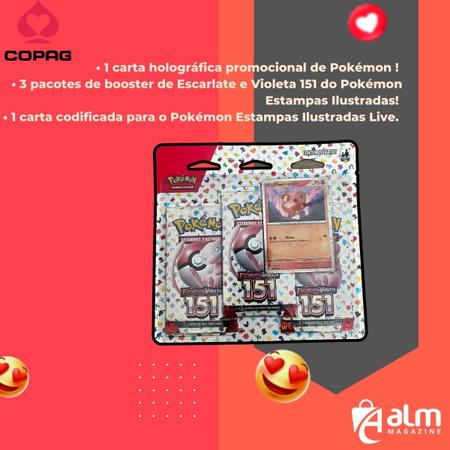 Pokemon - Blister Triplo - Escarlate Violeta - Colecao 151 COPAG