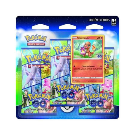 Jogo de Cartas - Pokemon Go - Blister Triplo - 19 Cartas - Charmander -  Copag - Deck de Cartas - Magazine Luiza