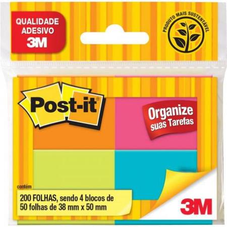 Bloco Adesivo 38x50 POST-IT Tropical 3M Imagem de Bloco Adesivo 38x50 POST-IT Tropical 3M