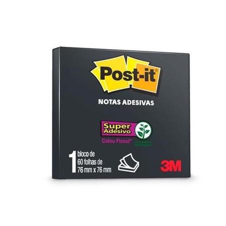 Imagem de Bloco Adesivo 3M Post-It 76 x 76 mm 060 Fls Preto HB004604466 