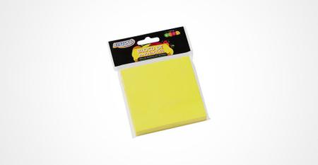 Imagem de Bloco Adesivo Amarelo Neon 76x76mm com 100 Folhas - BRW - BA7675