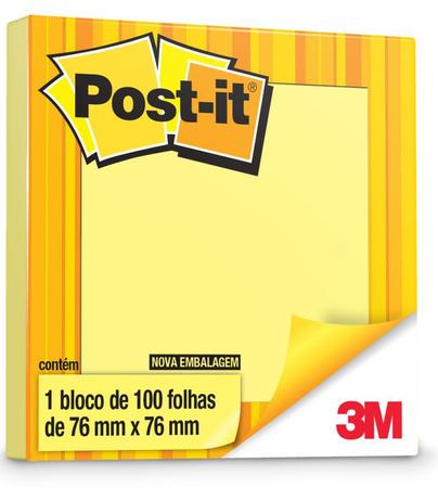 Imagem de Bloco Adesivo Pop-Up 76mm x 76mm Amarelo Com 100 Folhas - 3M