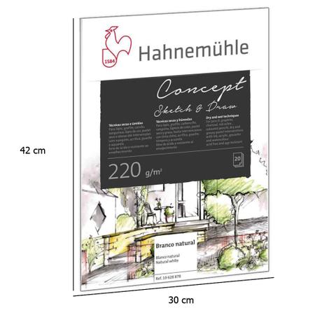 Imagem de Bloco Concept Sketch & Draw A4 Hahnemühle 220g 20 Folhas