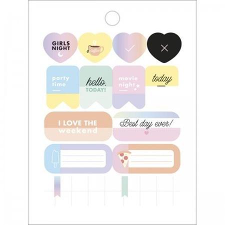 Bloco de adesivos decorados Happy - Tilibra Imagem de Bloco de adesivos decorados Happy