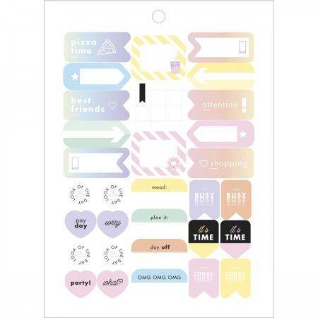 Bloco de Adesivos para Planners Happy 12 Folhas - 390 adesivos - Tilibra Imagem de Bloco de Adesivos para Planners Happy 12 Folhas - 390 adesivos