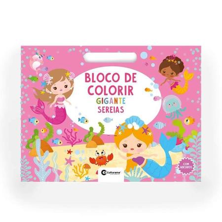 Imagem de Bloco de colorir gigante - Sereias