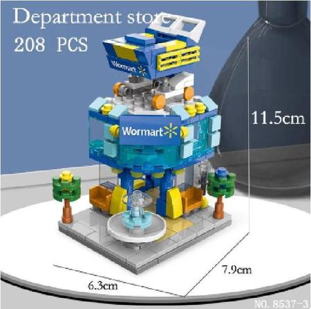 Imagem de Bloco De Montar 208 Pçs Educativo Cidade Lego Montável