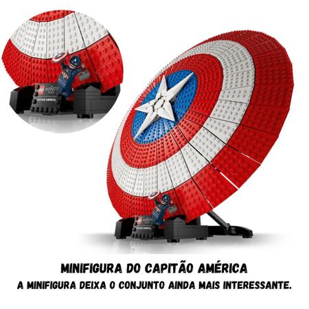 Imagem de Bloco de Montar Lego Marvel O Escudo do Capitão América 3128 peças Lego The Infinity Saga 76262
