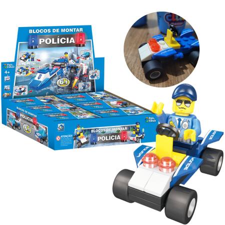 Imagem de Bloco de Montar Policia 2 Em 1 Colecionar 6 Em 1 Espaço Nave